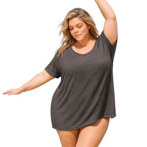 Danskin Now Women’s Activewear Wicking Short Sleeve Popover Top Size 3X